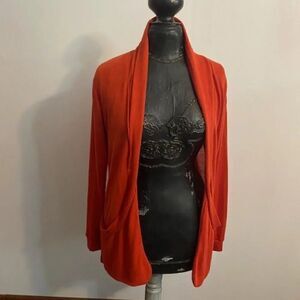 Cardigans Orange open cardigan, size L